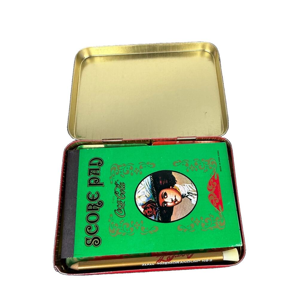 Coca-Cola Old-Fashioned Tin Playing Card Set Factory Sealed Decks Vintage - Picture 7 of 13